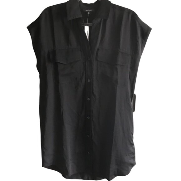 Madewell Sammy Utility Button-Front Mini Dress XS - Picture 3 of 16